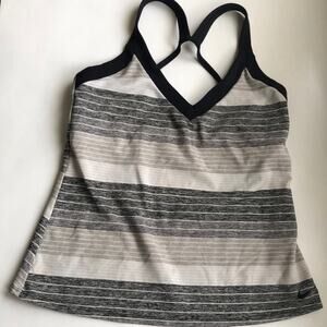 Nike Swim Tankini Striped Tank Top Size S